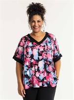 Studio - Christine bluse, Pink/Blå Print